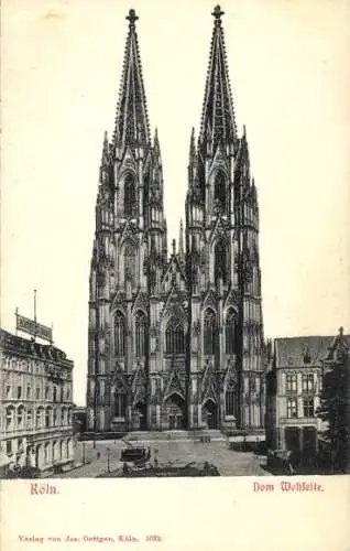 Ak Köln am Rhein, Dom, Westseite