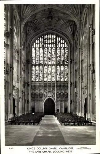 Ak Cambridge Ostengland, King's College Chapel