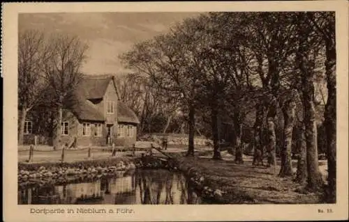 Ak Nieblum auf der Insel Föhr Nordfriesland, Dorfpartie, Teilansicht