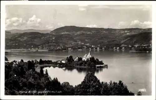 Ak Maria Wörth am Wörthersee Kärnten, Panorama, Pörtschach