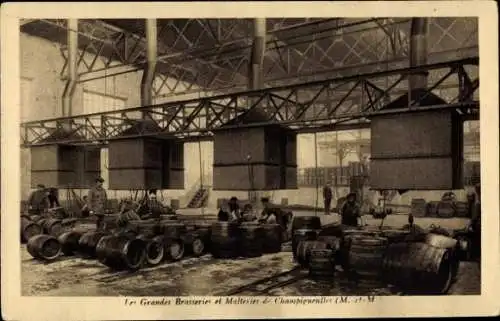 Ak Champigneulles Meurthe et Moselle, Les Grandes Brasseries et Malteries, Roving Room