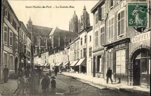 Ak Saint Nicolas du Port Meurthe et Moselle Elsass Lothringen, La Grande Rue
