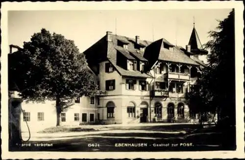 Ak Ebenhausen im Isartal Schäftlarn in Oberbayern, Gasthof zur Post