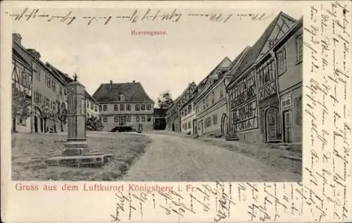 Ak Königsberg in Bayern Unterfranken, Herrengasse