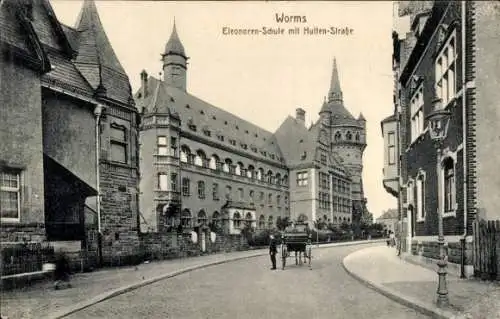 Ak Worms am Rhein, Eleonoren-Schule, Hutten-Straße