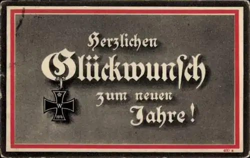 Ak Glückwunsch Neujahr, Eisernes Kreuz