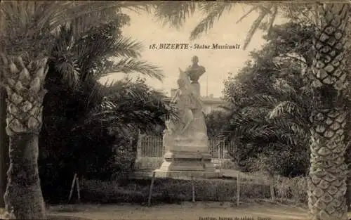 Ak Bizerte Tunesien, Statue Massicault