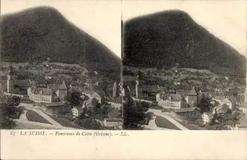 Stereo Ak Kanton Graubünden Graubünden, Panorama von Chur