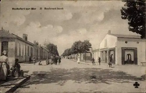 Ak Rochefort sur Mer Charente Maritime, Boulevard Jacob