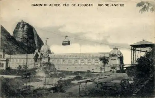 Ak Rio de Janeiro Brasilien, Caminho Aereo Pao de Assucar