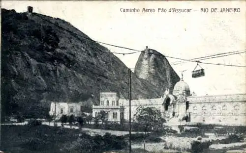 Ak Rio de Janeiro Brasilien, Caminho Aereo Pao d'Assucar