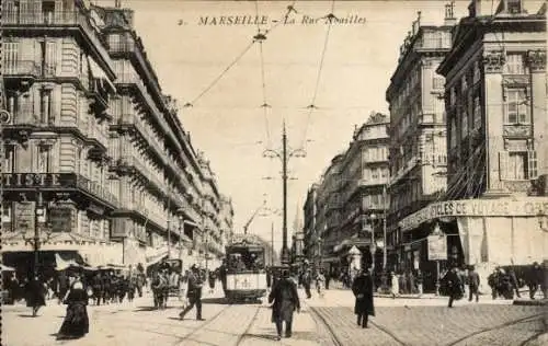 Ak Marseille Bouches du Rhône, Rue Noailles