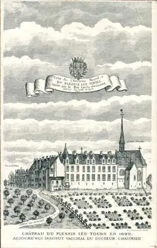 Künstler Ak La Riche Extra Indre et Loire, Schloss Plessis-lès-Tours 1699