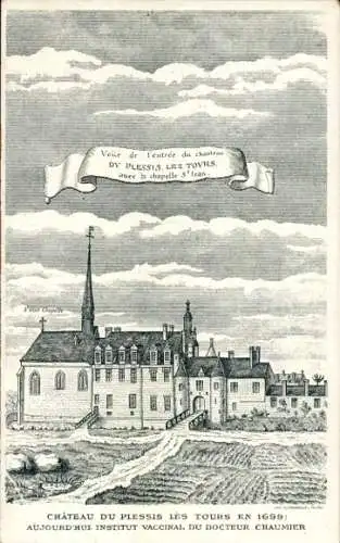 Künstler Ak La Riche Extra Indre et Loire, Schloss Plessis-lès-Tours 1699