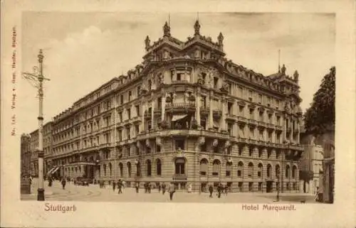 Ak Stuttgart in Württemberg, Hotel Marquardt