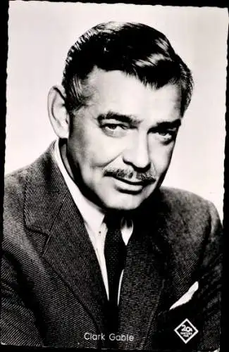 Ak Schauspieler Clark Gable, Portrait, Treffpunkt Hongkong