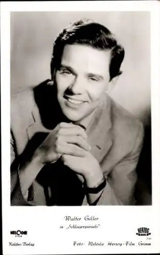 Ak Schauspieler Walter Giller, Portrait, Schlagerparade, Herzog Film