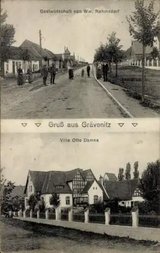 Ak Grävenitz in der Altmark, Gastwirtschaft von Ww. Rahmsdorf, Villa Otto Damke