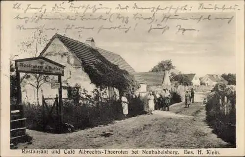 Ak Berlin Zehlendorf Wannsee Albrechts Teerofen bei Neubabelsberg, Restaurant und Cafe