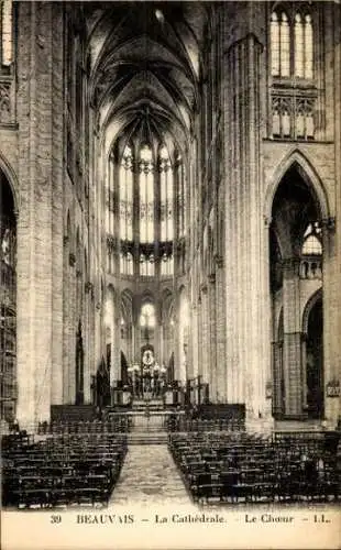 10 alte Ansichtskarten Beauvais Oise, Cathedrale, diverse Ansichten