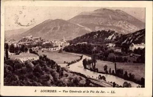 10 alte Ansichtskarten Lourdes Hautes Pyrénées, Diverse Ansichten