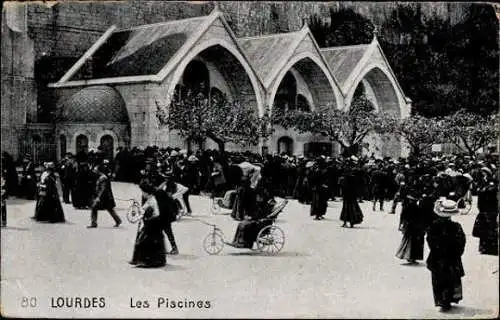 10 alte Ansichtskarten Lourdes Hautes Pyrénées, Diverse Ansichten