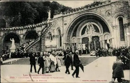 10 alte Ansichtskarten Lourdes Hautes Pyrénées, Diverse Ansichten