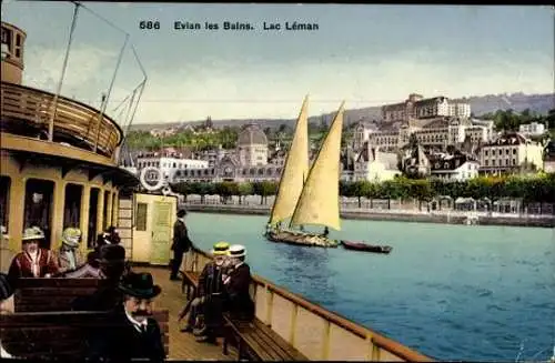 10 alte Ansichtskarten Evian les Bains Haute Savoie, Diverse Ansichten