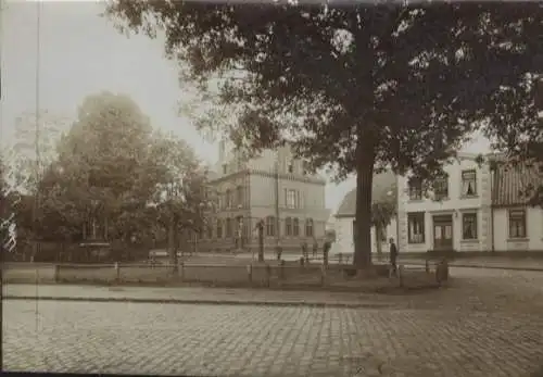 Original Foto Soltau, Post und Kriegerdenkmal, um 1900