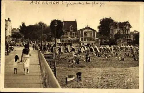 10 alte Ansichtskarten Arcachon Gironde, Diverse Ansichten