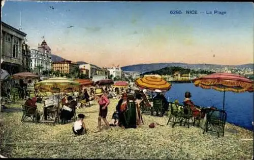 6 alte Ansichtskarten Nice Nizza Alpes Maritimes, Diverse Ansichten