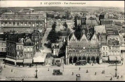 10 alte Ak Saint Quentin in Frankreich, diverse Ansichten