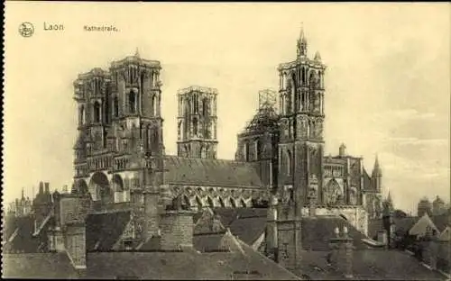 10 alte Ak Laon Aisne, diverse Ansichten