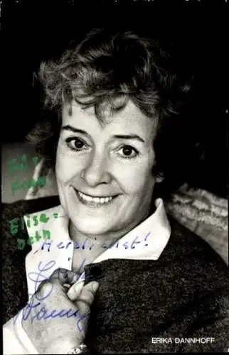 Ak Schauspielerin Erika Dannhoff, Portrait, Autogramm