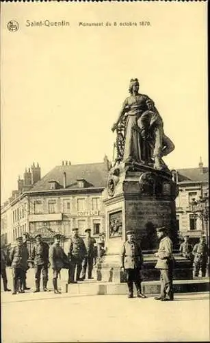 10 alte AK Saint Quentin Aisne, verschiedene Ansichten