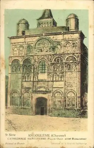 10 alte Ak, Serie Le Cathedrales de France, diverse Ansichten