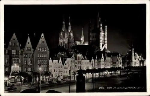 Ak Köln am Rhein, Köln im Scheinwerferlicht Nr. 3