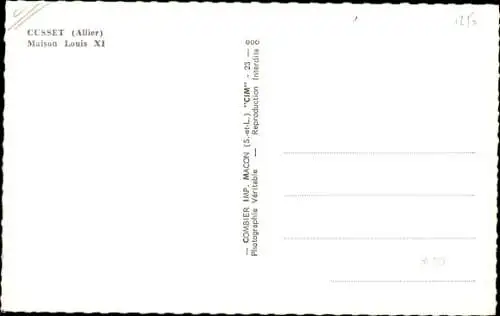 Ak Cusset Allier, Maison Louis XI