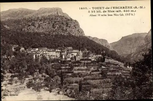 Ak Touet de l'Escarène Alpes Maritimes, Gesamtansicht