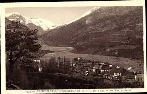 Ak Saint Martin d'Entraunes Alpes Maritimes, Vue générale