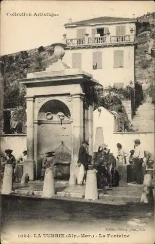 Ak La Turbie Alpes-Maritimes, La Fontaine