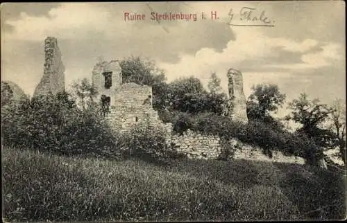 Ak Stecklenberg Thale im Harz, Ruine Stecklenburg