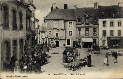 Ak Ploermel Morbihan, Place de l'Union