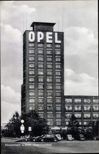 Ak Rüsselsheim am Main Hessen, Opel Hochbau