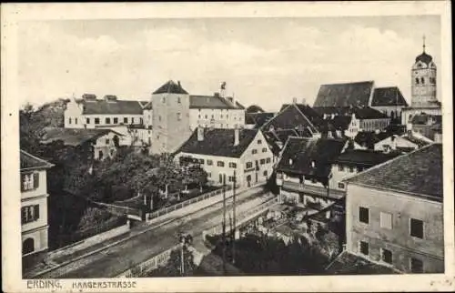 Ak Erding in Oberbayern, Haagerstraße, Turm