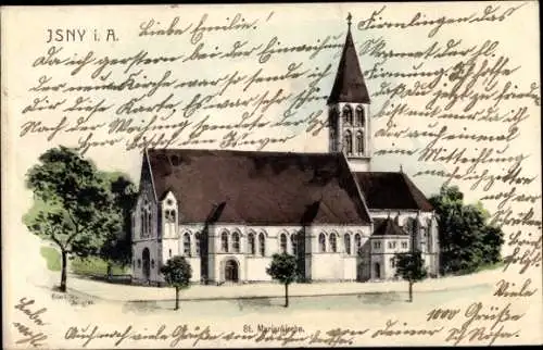 Litho Isny im Allgäu, Kirche