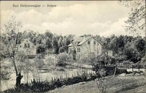 Ak Briese Birkenwerder im Kreis Oberhavel, Brücke, Villa