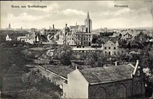 Ak Gryfino Greifenhagen Pommern, Panorama