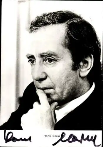Ak Schauspieler Hans Clarin, Autogramm, Portrait