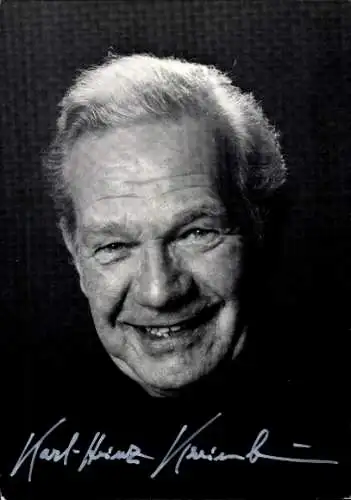Ak Schauspieler Karl-Heinz Kreienbaum, Portrait, Autogramm